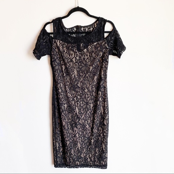 Enfocus Studio Dresses & Skirts - EUC Enfocus Black Lace Off the Shoulder Dress